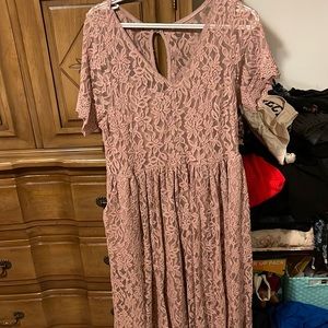 Torrid pink skater dress
